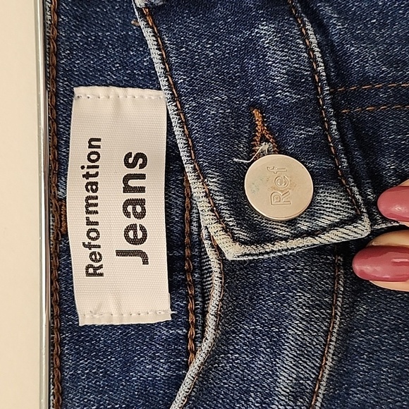 Reformation Jeans Harper High Rise Skinny Denim Jeans Destin Wash size 26 - Picture 11 of 16